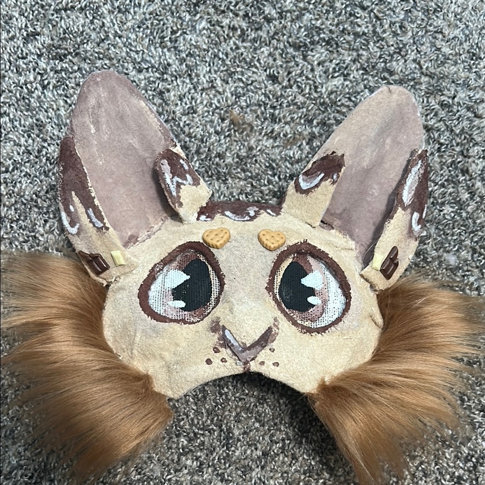 Chocolate bunny/cat mask!